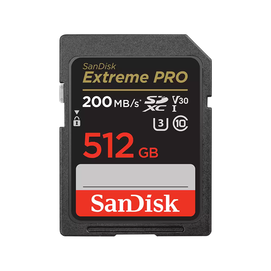 SanDisk SDXC 512GB Extreme Pro 200MB/s V30 UHS-I Class10 U3 V30 SDSDXXD-512G-GN4IN