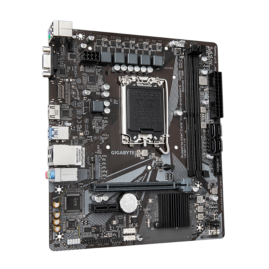 Gigabyte MB H610M H V2 G10, LGA1700; 2xDDR5 up to 96GB 1xM.2; 4x SATA, HDMI, 1xPS2; 6xUSB - Image 3