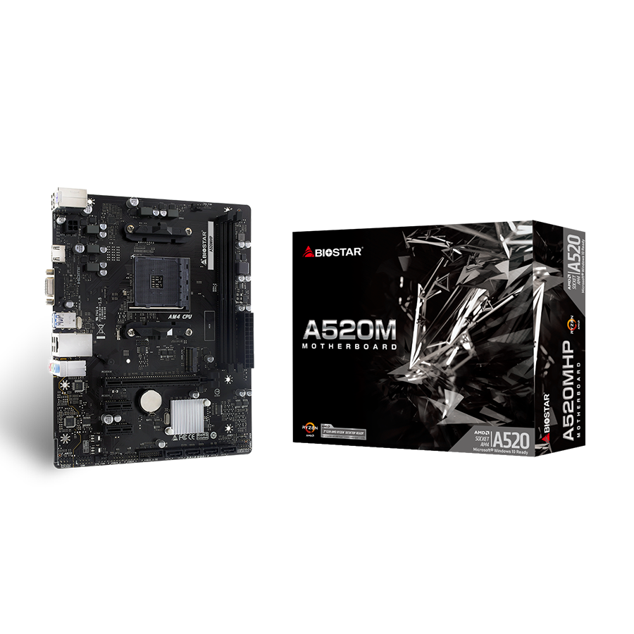 MB BIOSTAR A520MHP, mATX, Soc AM4, DDR4, M.2, GbE LAN, HDMI, VGA