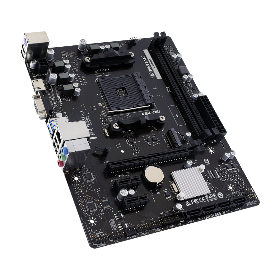 MB BIOSTAR A520MHP, mATX, Soc AM4, DDR4, M.2, GbE LAN, HDMI, VGA - Image 3
