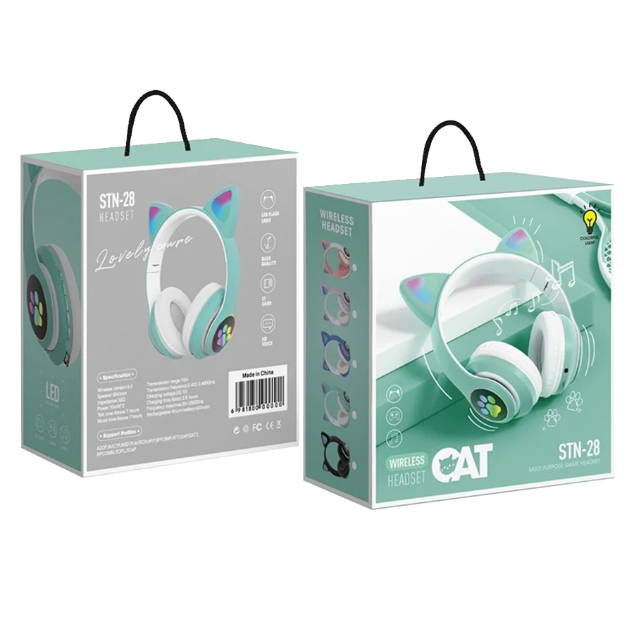 Slušalice za djecu CAT EAR Kids STN-28, bluetooth, zelene - Image 2
