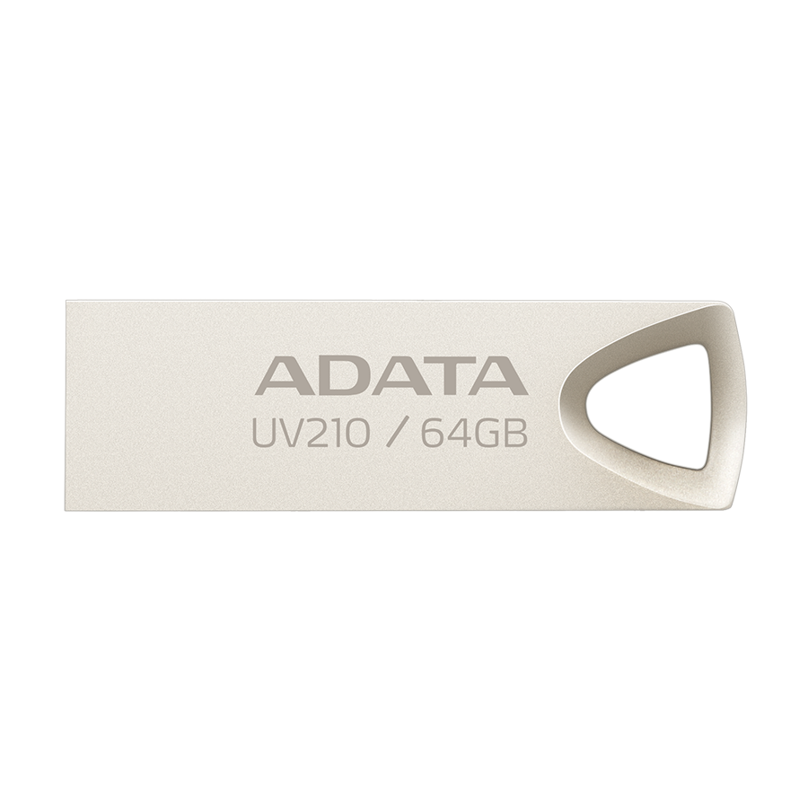 USB Memory stick Adata UFD 64GB UV210 Metal Golden 64 GB, USB, Brzina čitanja 90 MB/s, Brzina pisanja 40 MB/s, AUV210-64G-RGD USB 2.0