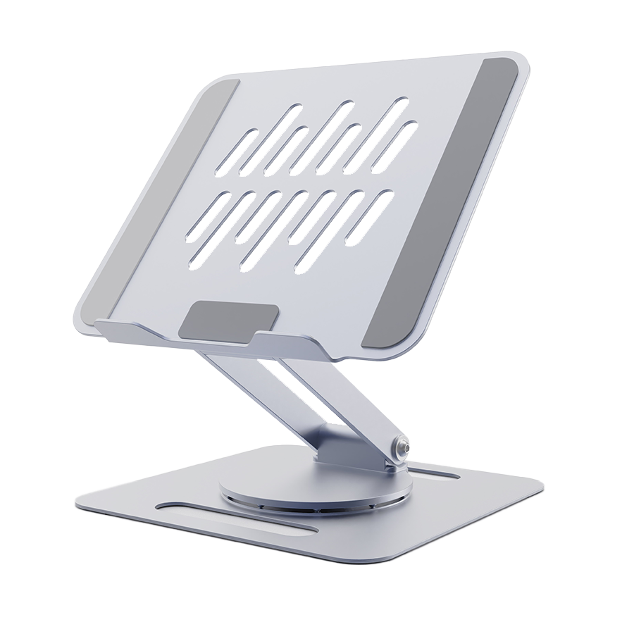 Postolje za notebook riser stand preklopivi rotirajuci, silver GEMBIRD, NBS-DR1-01