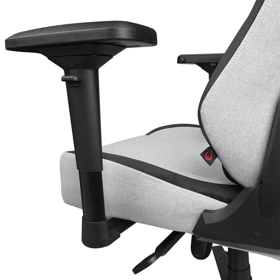 Stolica gaming RAMPAGE KL-R72 WOOF High Level Antiperspirant Fabric Grey/Black - Image 3