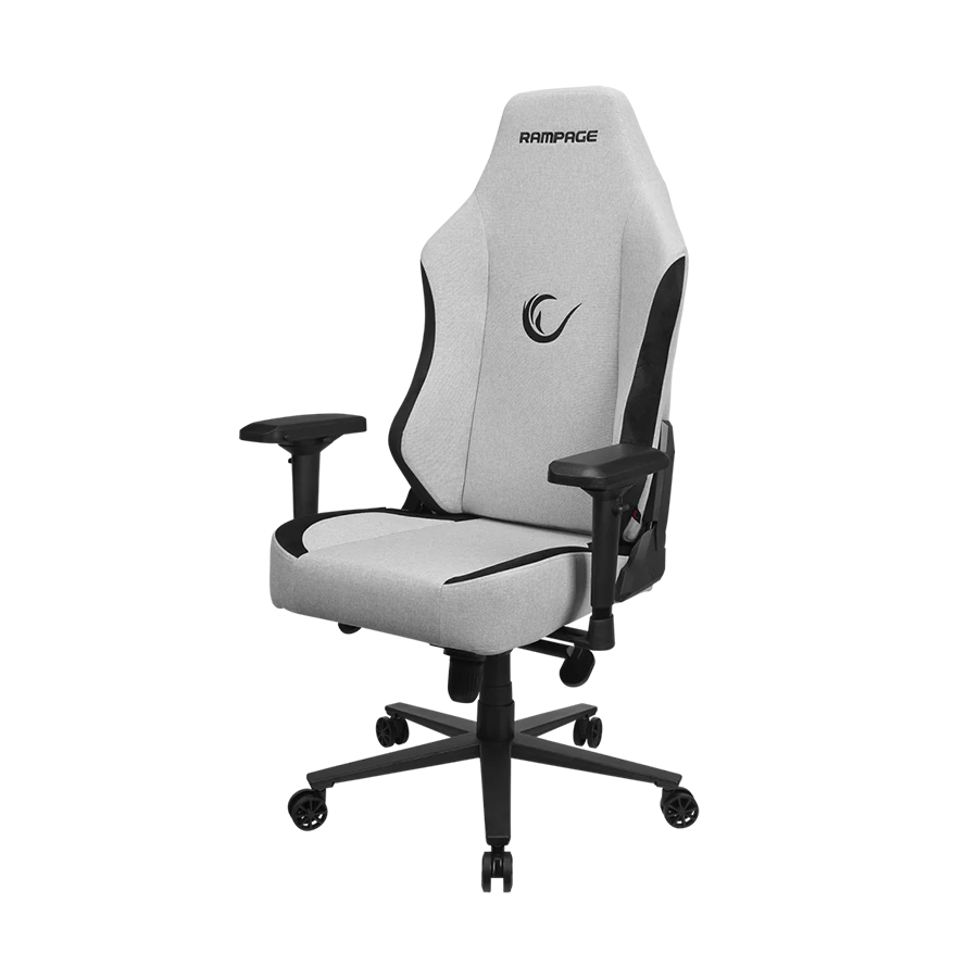Stolica gaming RAMPAGE KL-R72 WOOF High Level Antiperspirant Fabric Grey/Black - Image 7