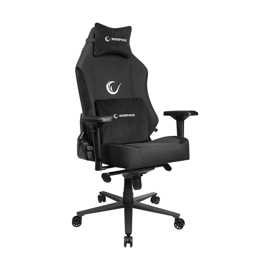 Stolica gaming RAMPAGE KL-R72 WOOF High Level Anti-Sweat Fabric Black Gaming Chair - Image 2