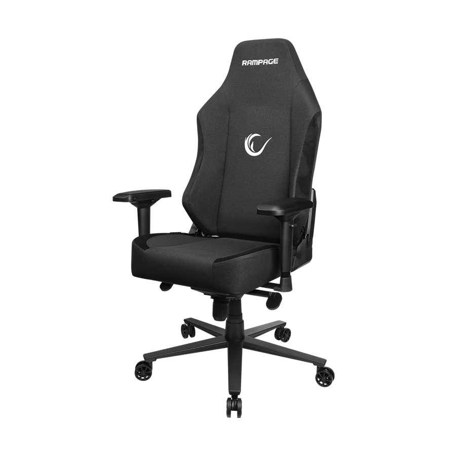 Stolica gaming RAMPAGE KL-R72 WOOF High Level Anti-Sweat Fabric Black Gaming Chair - Image 3