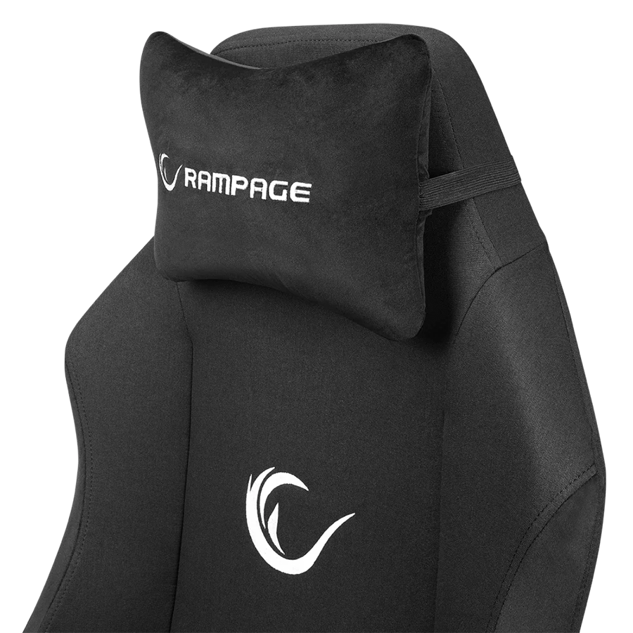 Stolica gaming RAMPAGE KL-R72 WOOF High Level Anti-Sweat Fabric Black Gaming Chair - Image 8