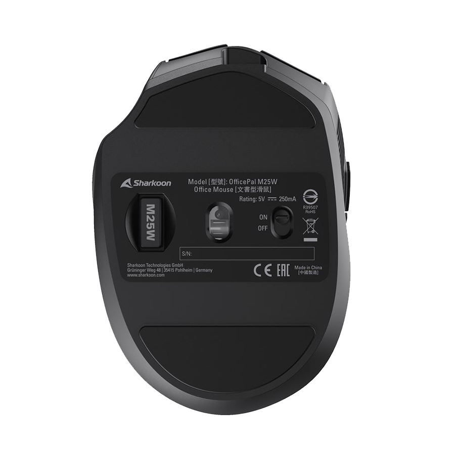 Miš SHARKOON OfficePal M25W Black, wireless/wire dual mode - Image 2