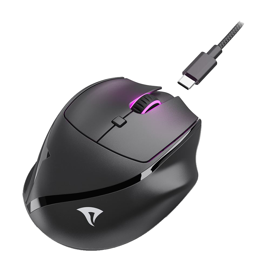 Miš SHARKOON OfficePal M25W Black, wireless/wire dual mode - Image 3