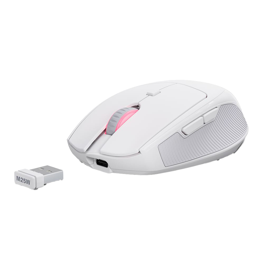 Miš SHARKOON OfficePal M25W White, wireless/wire dual mode - Image 5