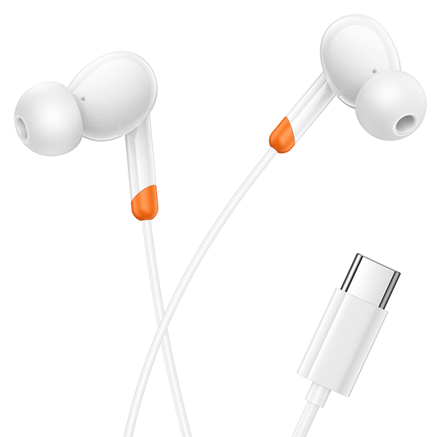 Slušalice sa mikrofonom Type-C BOROFONE BM92 Refined universal earphones with microphone Type-C white - Image 3