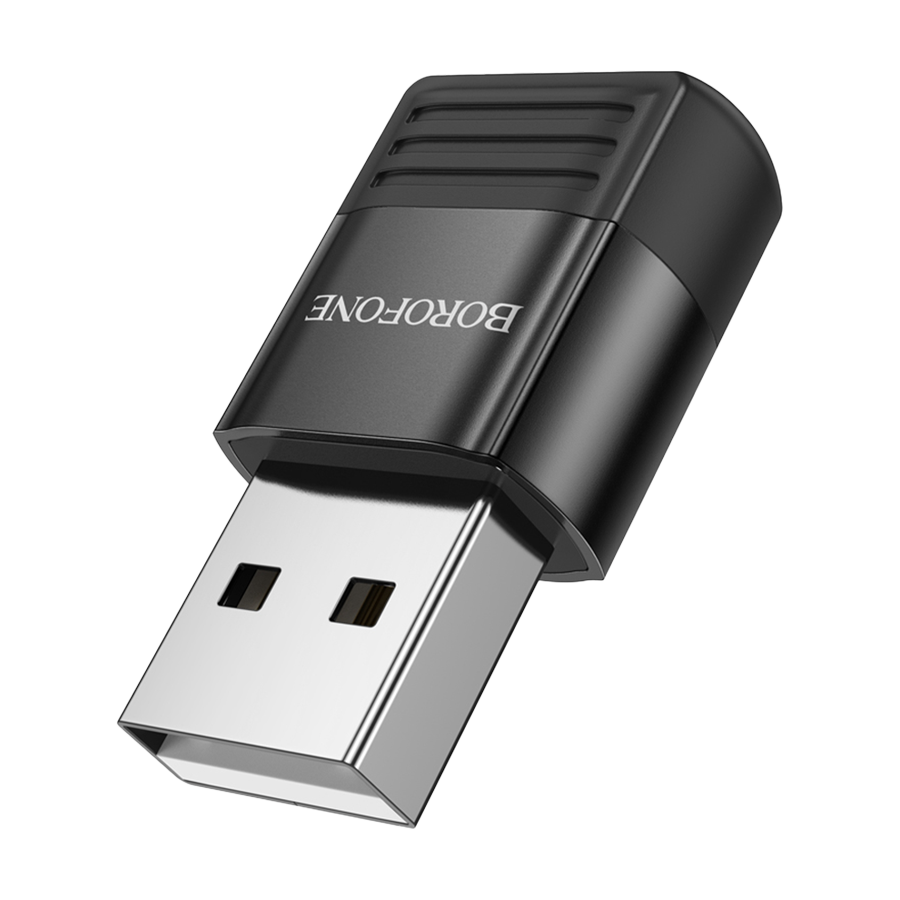 USB adapter BOROFONE BV18 USB male to Type-C female USB2.0 adapter black - Image 2