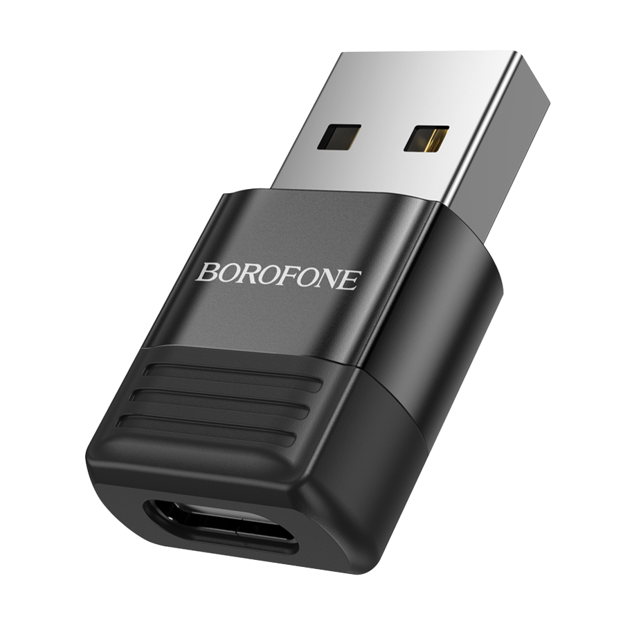 USB adapter BOROFONE BV18 USB male to Type-C female USB2.0 adapter black - Image 3