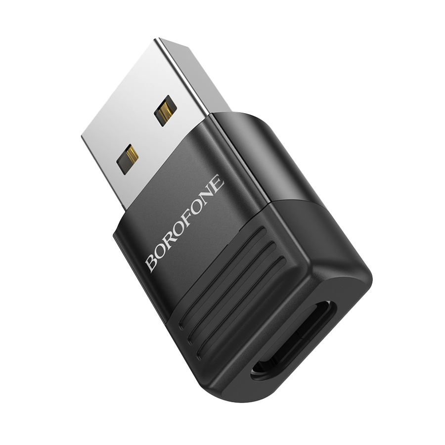 USB adapter BOROFONE BV18 USB male to Type-C female USB2.0 adapter black - Image 4