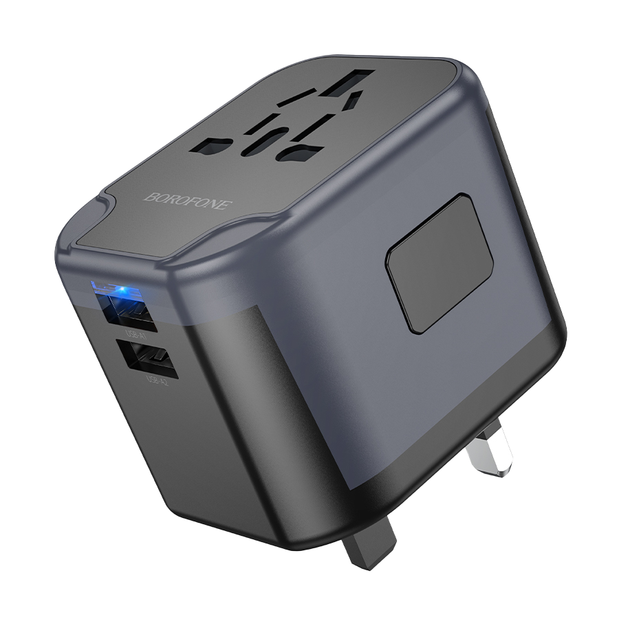 Univerzalni strujni adapter i USB punjač BOROFONE BAC12 Leader 3-port(1C2A), European EU/British UK/US US/Australian AUS - Image 3