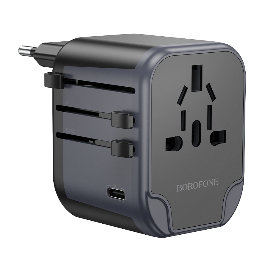 Univerzalni strujni adapter i USB punjač BOROFONE BAC12 Leader 3-port(1C2A), European EU/British UK/US US/Australian AUS - Image 4