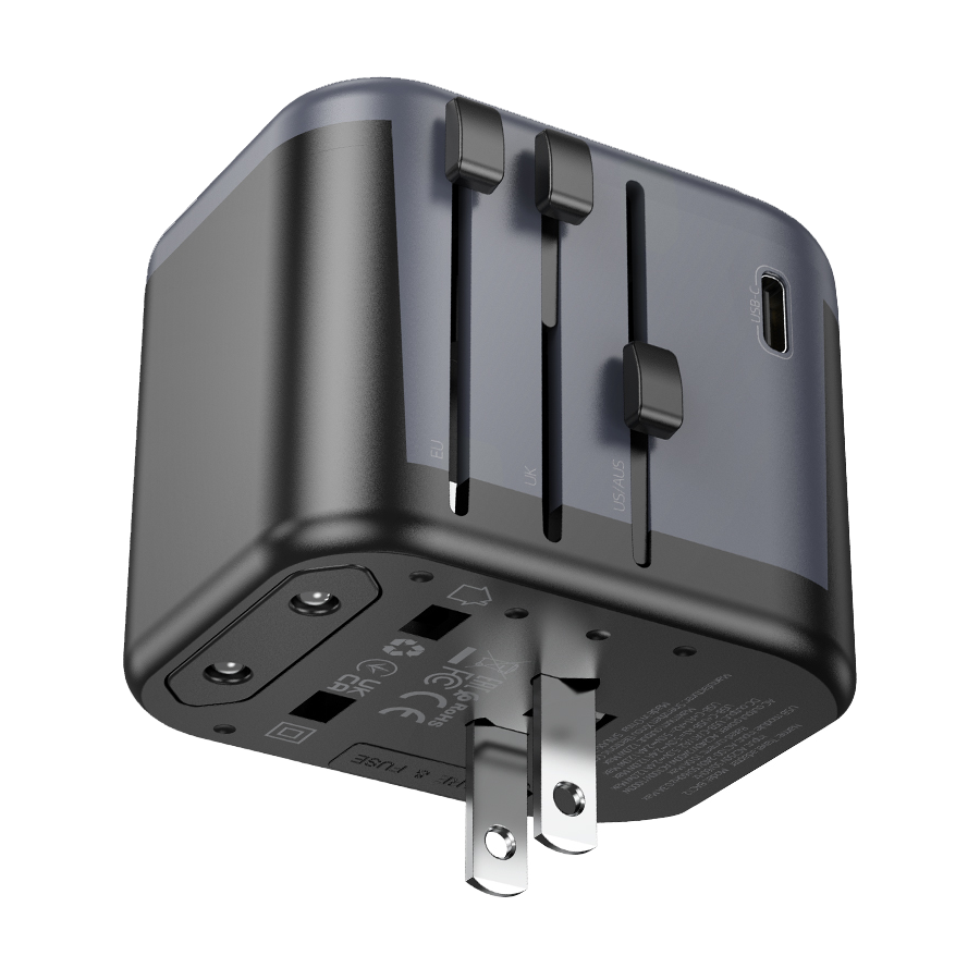 Univerzalni strujni adapter i USB punjač BOROFONE BAC12 Leader 3-port(1C2A), European EU/British UK/US US/Australian AUS - Image 5