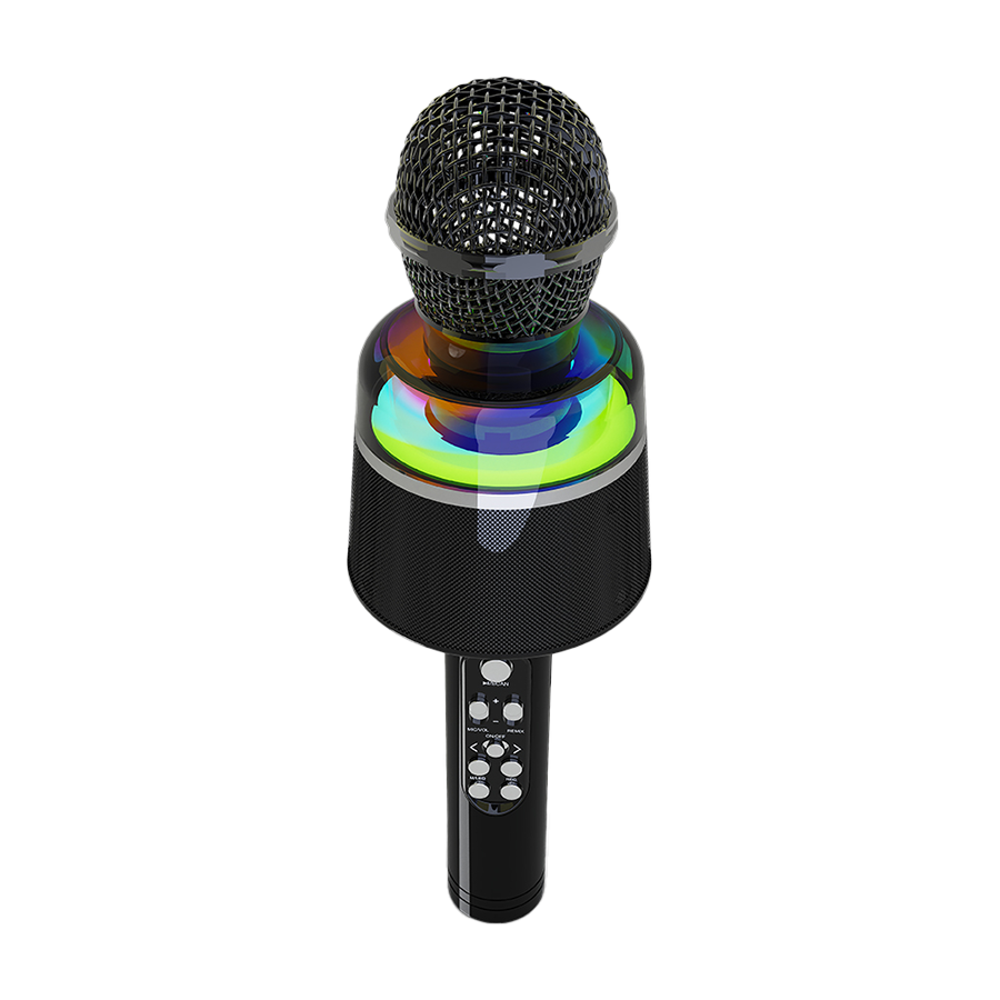 Mikrofon karaoke wireless bluetooth sa zvučnikom, black, GEMBIRD MICBT-01-BK