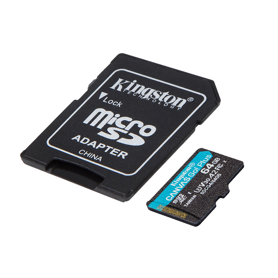 Micro SDXC card Kingston 64GB Canvas GoPlus Gen.4 200MB/s A2 U3 V30 Card + Adapter SDCG4/64GB - Image 2