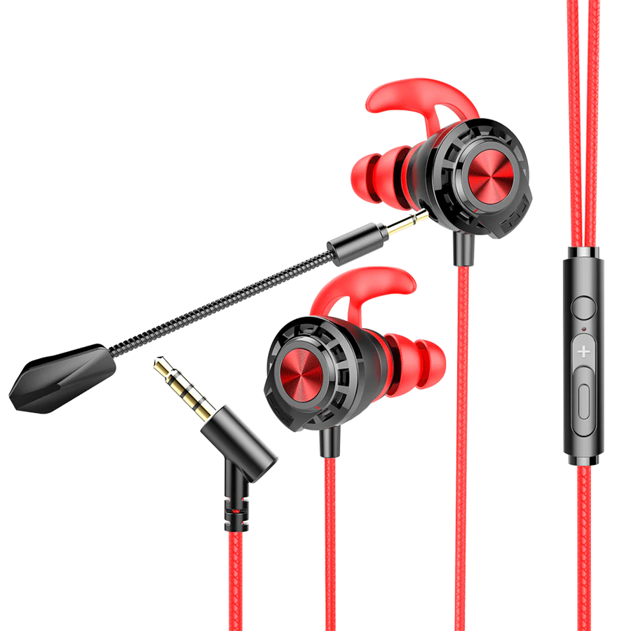 Slušalice sa mikrofonom gaming RAMPAGE RM-K36 PROUD 3.5mm Gaming Red In-Ear Headphone, dual Mic, Detachable long mic, 35238 - Image 4