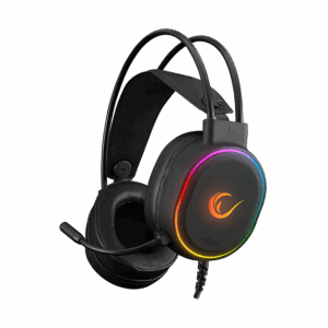 Slušalice sa mikrofonom gaming RAMPAGE ROGUE BLACK USB RGB Led Gaming Headset with Long flexible Microphone. In Line Control, 36162