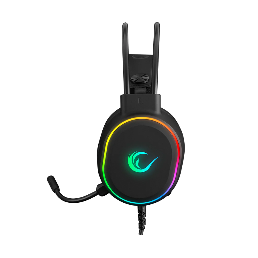 Slušalice sa mikrofonom gaming RAMPAGE ROGUE BLACK USB RGB Led Gaming Headset with Long flexible Microphone. In Line Control, 36162 - Image 3