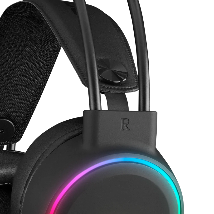 Slušalice sa mikrofonom gaming RAMPAGE ROGUE BLACK USB RGB Led Gaming Headset with Long flexible Microphone. In Line Control, 36162 - Image 5