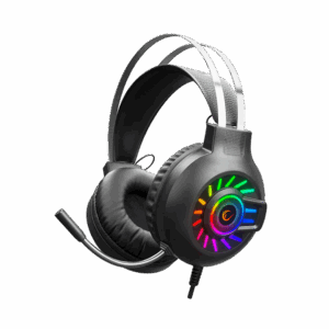 Slušalice sa mikrofonom gaming RAMPAGE RM-K44 ZENGIBAR Black 7.1 Surround RGB Light Effect Gaming Headset with Flexivle long Microphone, 35129