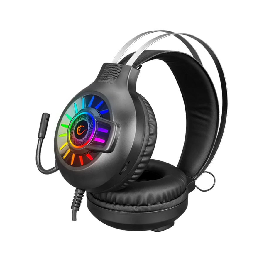 Slušalice sa mikrofonom gaming RAMPAGE RM-K44 ZENGIBAR Black 7.1 Surround RGB Light Effect Gaming Headset with Flexivle long Microphone, 35129 - Image 2