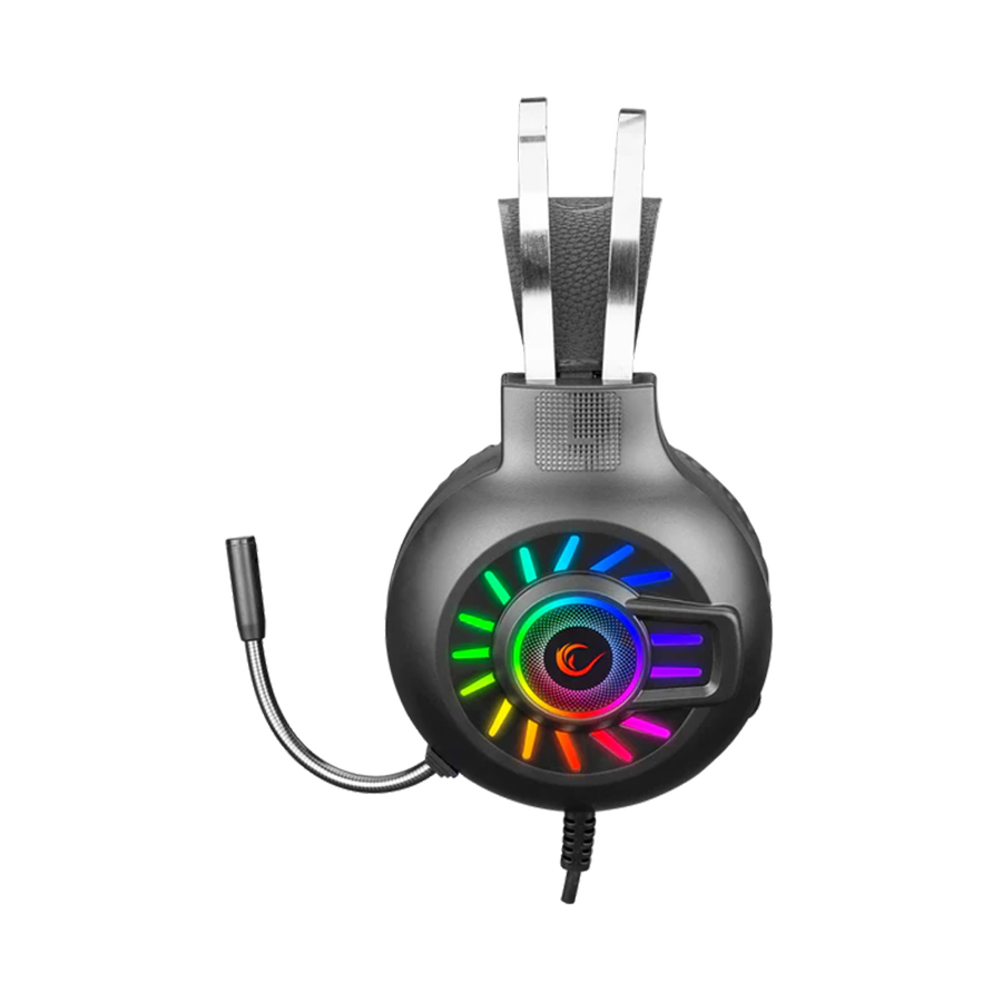 Slušalice sa mikrofonom gaming RAMPAGE RM-K44 ZENGIBAR Black 7.1 Surround RGB Light Effect Gaming Headset with Flexivle long Microphone, 35129 - Image 3