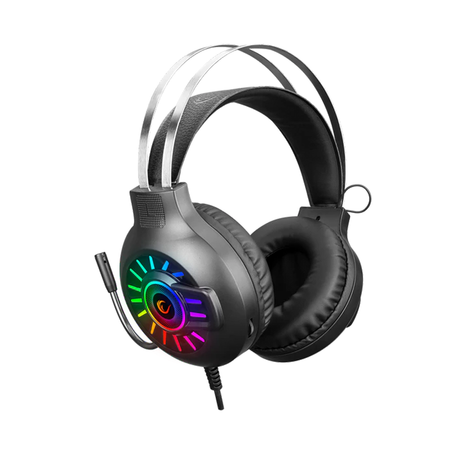 Slušalice sa mikrofonom gaming RAMPAGE RM-K44 ZENGIBAR Black 7.1 Surround RGB Light Effect Gaming Headset with Flexivle long Microphone, 35129 - Image 4