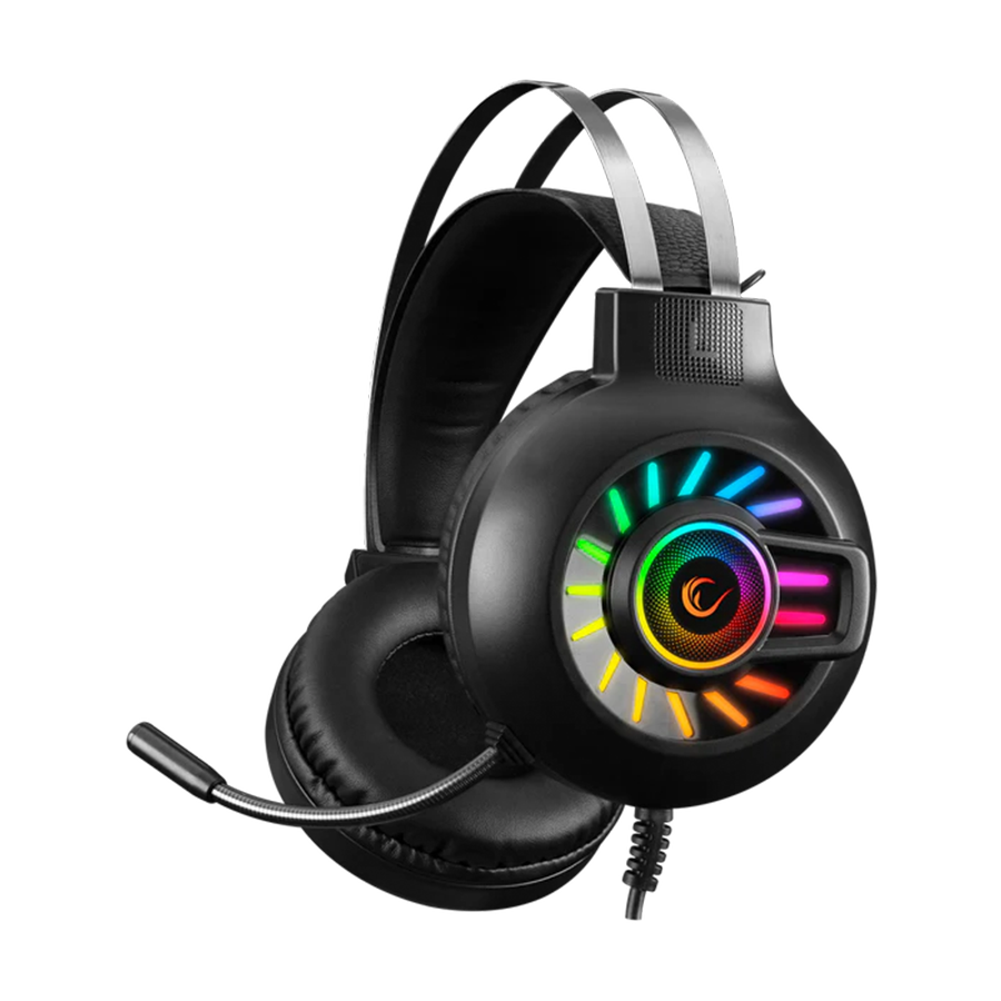 Slušalice sa mikrofonom gaming RAMPAGE RM-K44 ZENGIBAR Black 7.1 Surround RGB Light Effect Gaming Headset with Flexivle long Microphone, 35129 - Image 6
