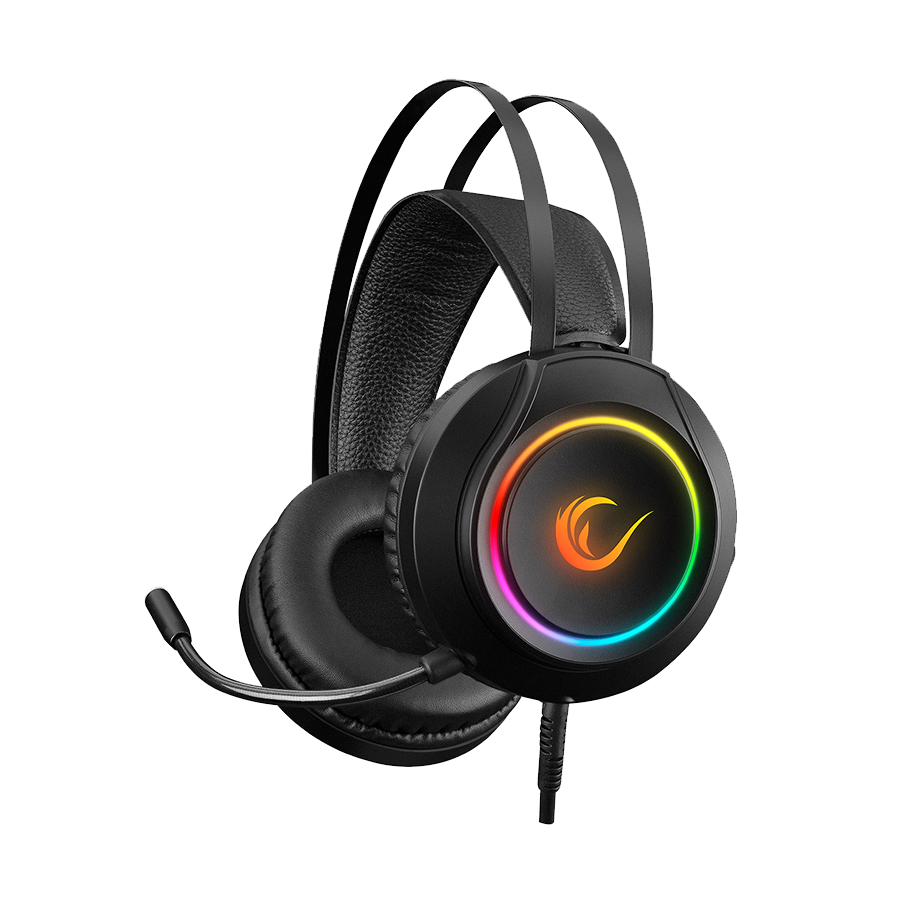 Slušalice sa mikrofonom gaming RAMPAGE RM-K45 ORBIT-S Black RGB Led 7.1 Gaming Headset with Microphone, 35150
