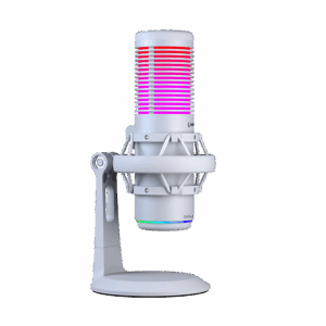 Mikrofon gaming RAMPAGE BEMOL RGB White Microphone with Shock Mount and Pop Filter for Gaming, Streaming, Podcasts, 41148