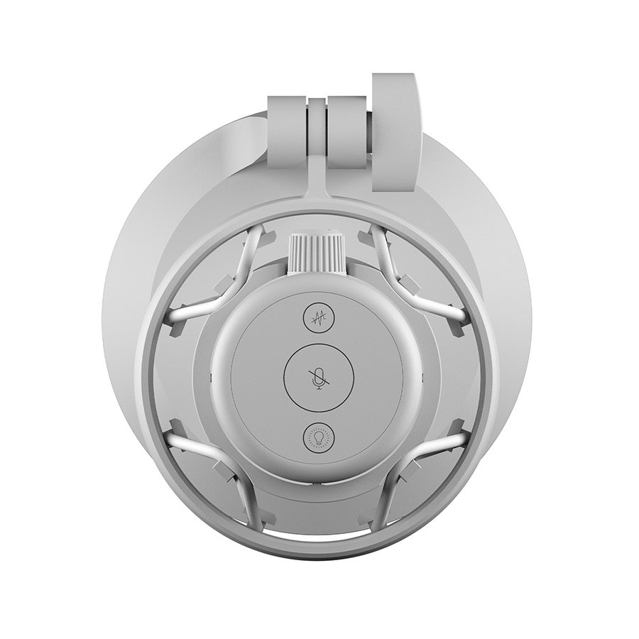 Mikrofon gaming RAMPAGE BEMOL RGB White Microphone with Shock Mount and Pop Filter for Gaming, Streaming, Podcasts, 41148 - Image 7