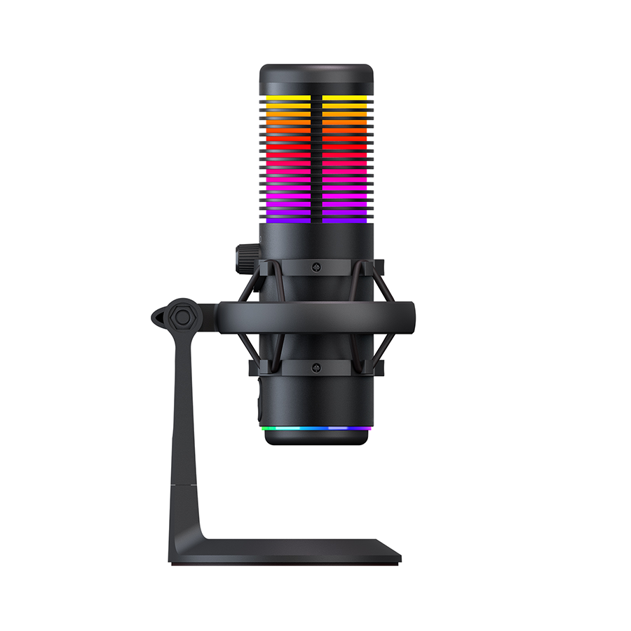 Mikrofon gaming RAMPAGE Bemol RGB Black Microphone with Shock Mount and Pop Filter for Gaming, Streaming, Podcasts, 41147 - Image 3