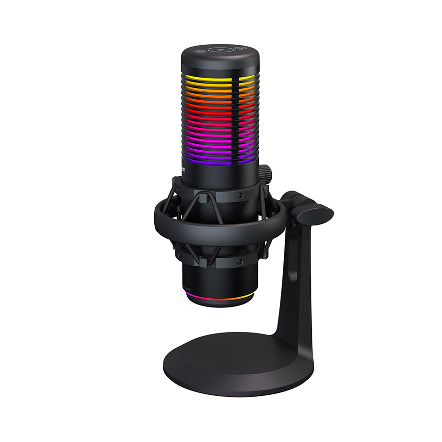 Mikrofon gaming RAMPAGE Bemol RGB Black Microphone with Shock Mount and Pop Filter for Gaming, Streaming, Podcasts, 41147 - Image 4