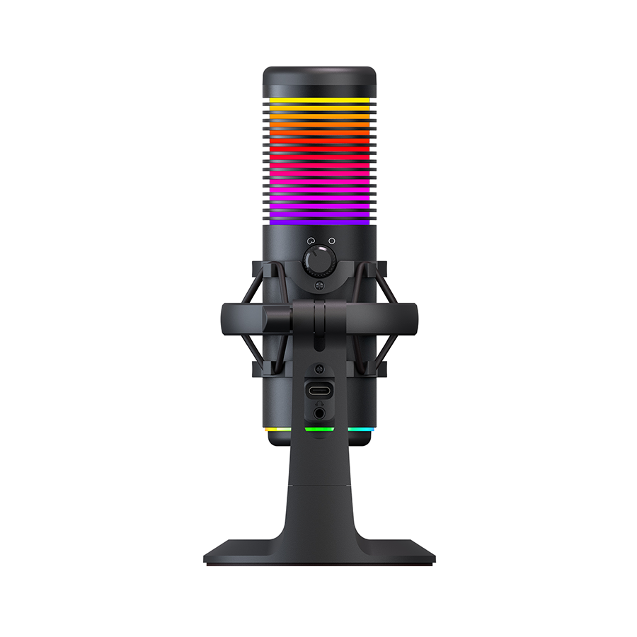 Mikrofon gaming RAMPAGE Bemol RGB Black Microphone with Shock Mount and Pop Filter for Gaming, Streaming, Podcasts, 41147 - Image 6