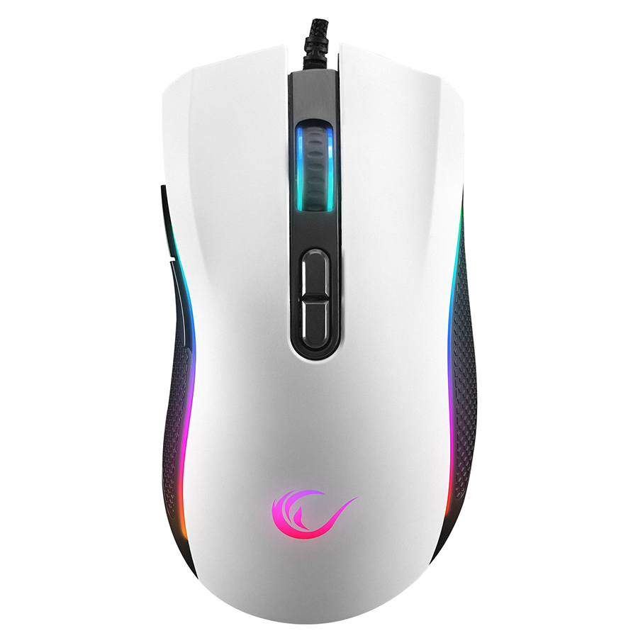 Miš gaming RAMPAGE RAMPAGE SMX-R44 V2 Macrol White 12800 DPI RGB LED 80 Million Huano Switch Gaming Player Mouse, 41492 - Image 2