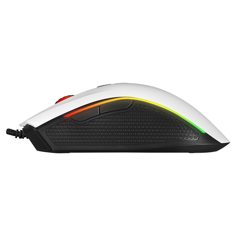 Miš gaming RAMPAGE RAMPAGE SMX-R44 V2 Macrol White 12800 DPI RGB LED 80 Million Huano Switch Gaming Player Mouse, 41492 - Image 4