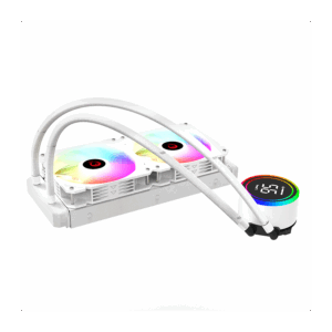 CPU hladnjak AIO Liquid RAMPAGE HELIOS C15 White 12cm Fan Temperature Display Intel LGA1700/AMD AM5 ARGB 240mm Liquid Cooling CPU Fan, 40917