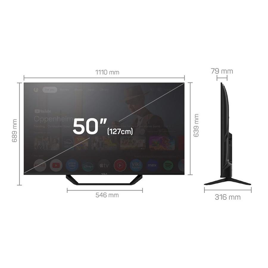 TESLA TV 50E655BUS Google TV 4K Ultra HD, DVB-T/T2/C/S/S2 - Image 5
