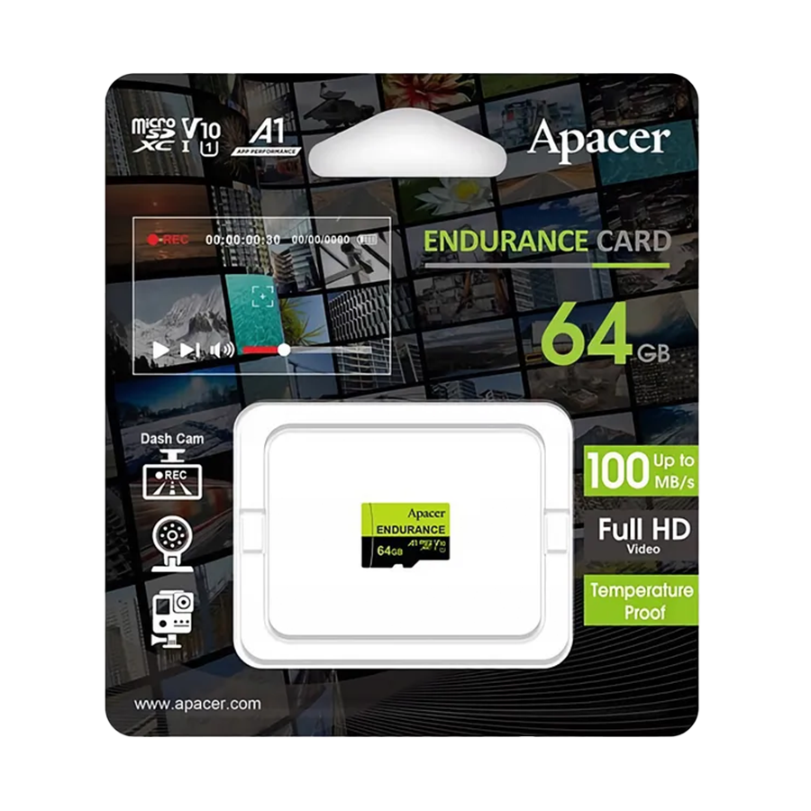 Micro SD card Apacer 64 GB Apacer Endurance microSDXC Read/Write up to 100 MB/s AP64GEDM1D05-R - Image 2