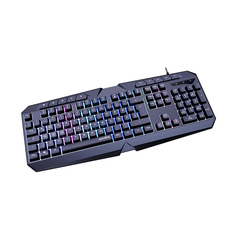 Tastatura SPEEDLINK LUDICIUM RGB Rainbow Gaming Keyboard, black - US Layout, SL-670004-BK-US - Image 2