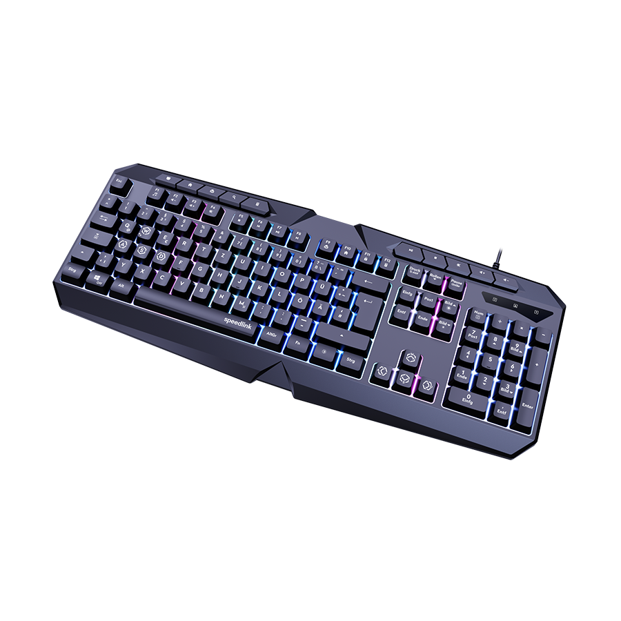 Tastatura SPEEDLINK LUDICIUM RGB Rainbow Gaming Keyboard, black - US Layout, SL-670004-BK-US - Image 3