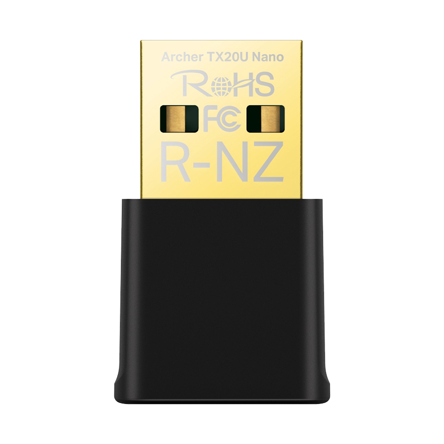 TP-Link ARCHER-TX20U-NANO AX1800 Nano Dual Band Wi-Fi 6 USB Adapter, 1201 Mbps at 5 GHz + 574 Mbps at 2.4 GHz, 2xInternal Antennas, USB 2.0, MU-MIMO