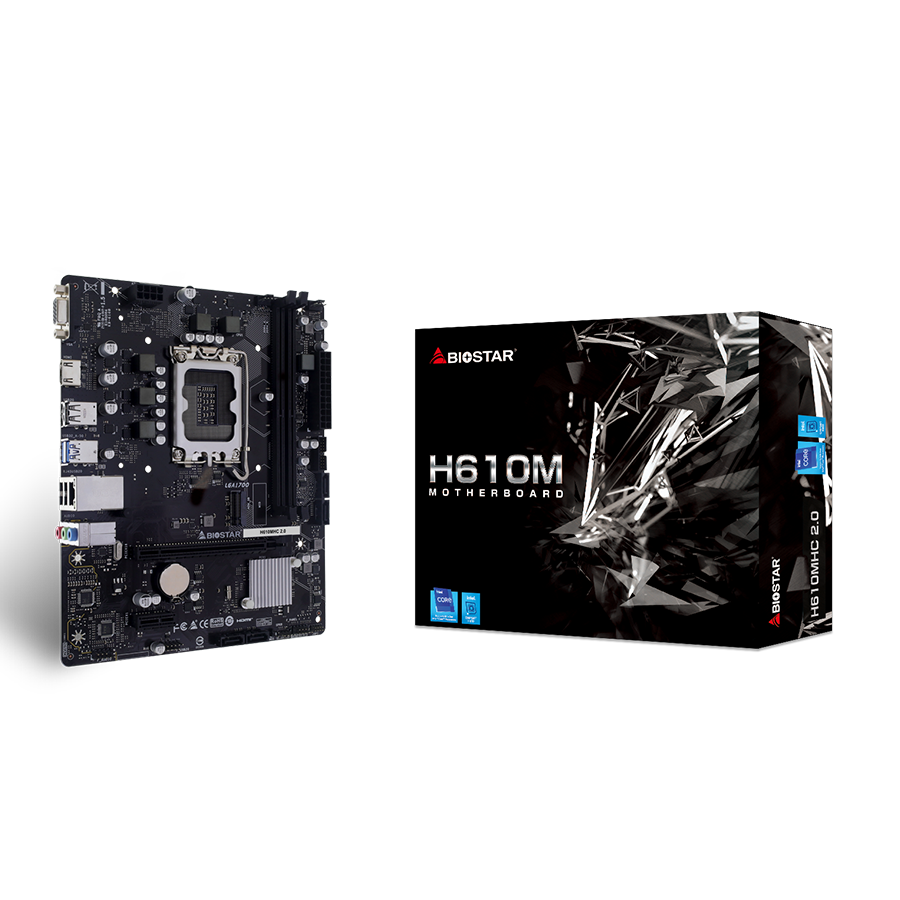 MB BIOSTAR H610MHC 2.0, mATX, Soc 1700, DDR4, M.2, LAN, HDMI, VGA