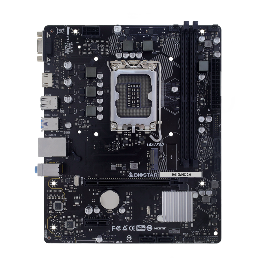 MB BIOSTAR H610MHC 2.0, mATX, Soc 1700, DDR4, M.2, LAN, HDMI, VGA - Image 3