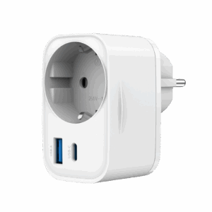 USB punjač Type-C + USB-A + shuko, 3A, white GEMBIRD, TA-ACPDQC20-01-W